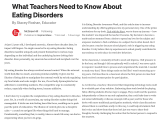 What Teachers Need to Know About Eating Disorders